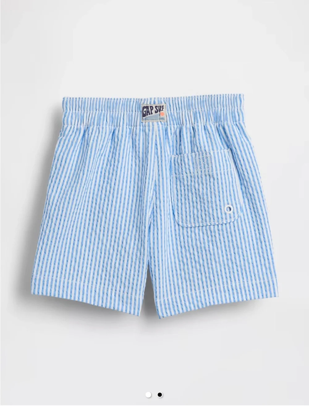 GAP Light Blue and White Striped Kids Swim Trunks Seersucker - NWT 18-24 Months